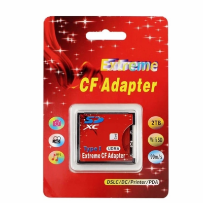 SD Card to Type 1 CompactFlash Memory Card Adapter CF Card for Camera AC Output 100% OEM Compatible