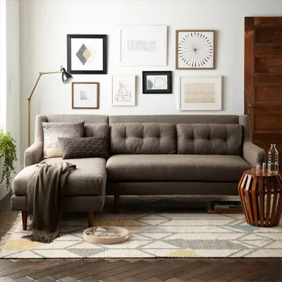 Furniture Nordic Small Apartment Fabric Sofa Modern Creative Living Room Fabric Sofa Double Three Concubine Combination
