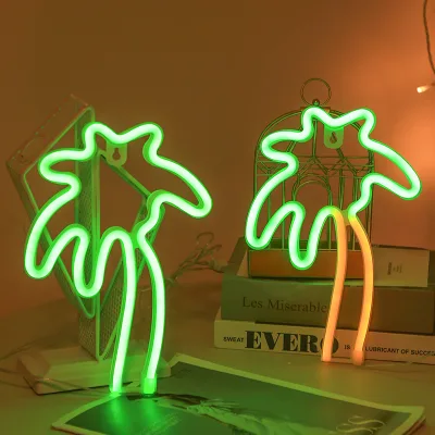 Fast Delivery Decorative Led Coconut Tree Neon Light Logo Custom Led Atmosphere Light Custom Neon Sign Neon Lights Drop Shipping