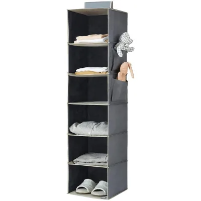 Factory Price New Design Wardrobe Multi Layer Non-woven Collapsible Shelves Hanging Closet Storage Bag Hanging Closet Organizer