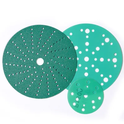 Multi Hole Film Sanding Disc Aluminum Oxide Abrasive Pad Medium OEM for Auto Paint Primer Metal Dust Extraction Finishing