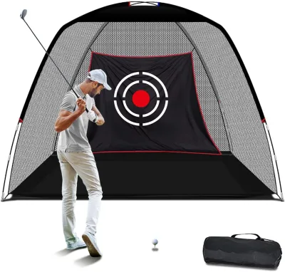 Customized Portable 10X7-foot Golf Practice Batting Net Is Suitable for Indoor and Outdoor Golf Practice.