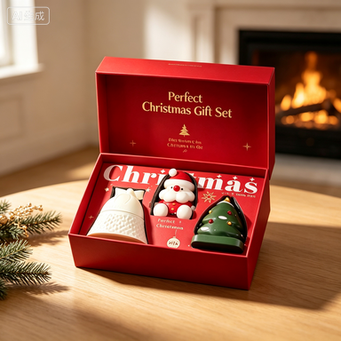 Paper tube Christmas Gift Box Custom Logo Printed Recyclable Round Paper Tube For Holiday Candy Ornament Gift Packaging