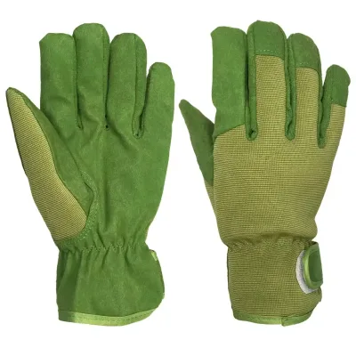 Microfiber Leather Gardening Working Gloves Anti-slips Breathable Planting Flower and Gardening Gloves Best Protection Glove