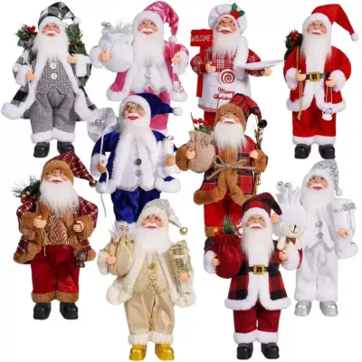 Santa Claus Ornament for Christmas New Year and Xmas Home Decor and Present New Figurine & Toy