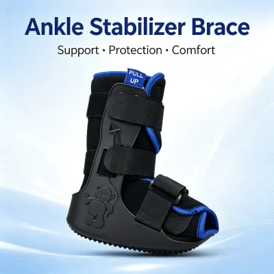 Medical Grade Rigid Engineering Plastic Shell Anti-slip Walker Boots for Ankle Trauma Postoperative Care Pediatric Walking Boot