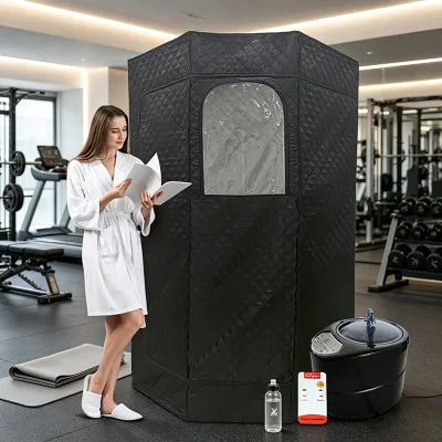 OEM Sechseck Tragbare Sauna Kabine Custom Size Infrared Sauna Tent Fur Osterreich Skigebiet Ausstattung