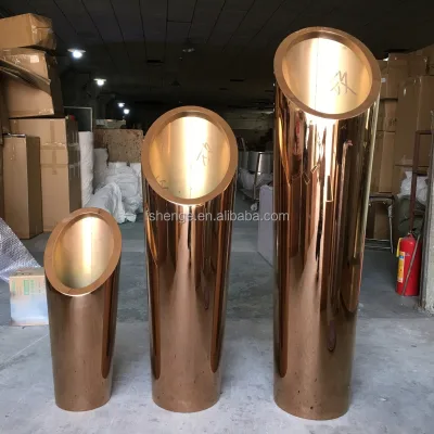 Modern Luxury Handmade Stainless Steel Floor Planter XXL Size Gold-Plated Metal Home & Hotel Decor
