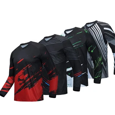 OEM Sublimation Downhill Suit Long-sleeved Mountain Bike Men Downhill Dizzy Dye Quick Dry Clothing Motorcycle Off-road Clothing