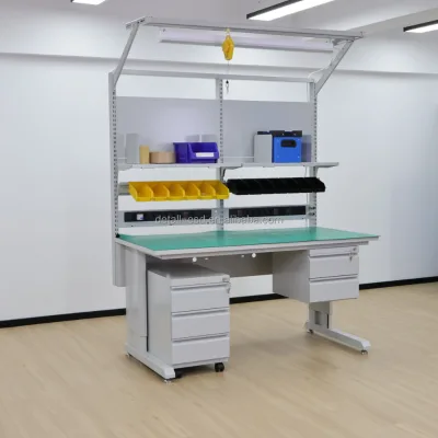 Anti StaticTable Adjustable Anti Static Table ESD Safe Workbench Crank Lift Steel Construction All Industry Use Quick Ship