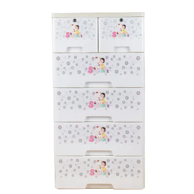 Wholesale Hot Sell Eco-friendly Baby Toy Printing Storage Plastic Drawer Cabinet