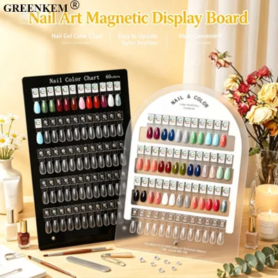 Magnetic Detachable Acrylic Swatching Tool for Gel Polish Salon Manicure Color Testing Nail Display Board