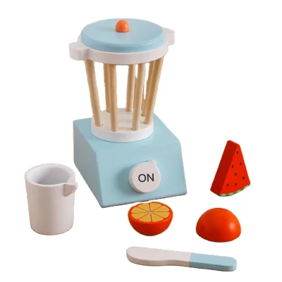 Wooden Kitchen Pretend Play Toy Simulation Fruits Food Mixer Funny Early Learning Educational Toys for Babies Made Natural Wood
