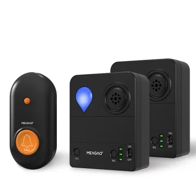 Aibont H-2LOC999-BB Modern Wireless Remote Control Battery Operated DC Doorbell ABS Plastic 3-Year Warranty Apartment Use Low