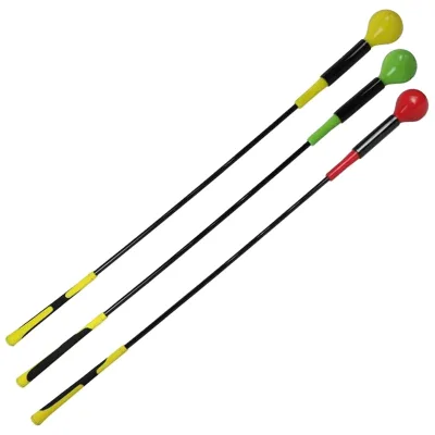 Golf Swing Trainer Golf Club Swing Training Aid Correction Weighted Swing Grip for Strength Tempo