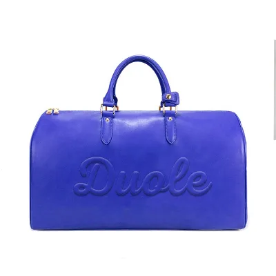 Wholesale Retro Luggage Bag Custom Logo Color PU Leather Sports Gym Handbag Luxury Travel Bag Printed logo Manufacturer