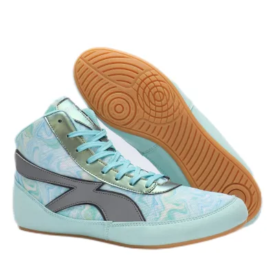 Factory Made High Quality Professional Fitness Bodybuilding Gym Kick Boxing Shoes Zipper Closure Shock Resistant Features for