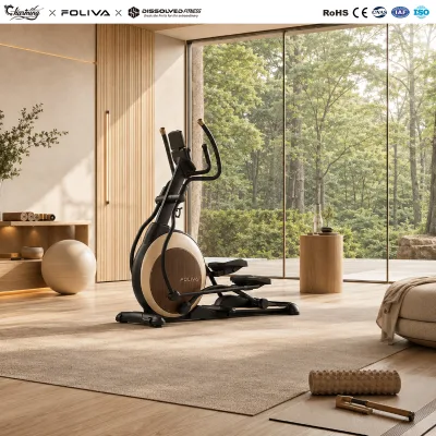 Wood Gym Equipment Magnetic Elliptical Premium Private Gym Project Wood Fitness Equipment Complete Solution for Luxury Residence