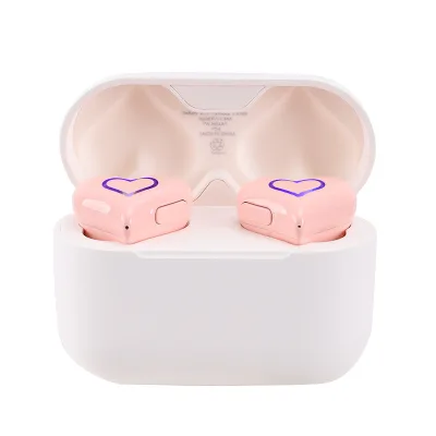 2025 Latest LED Light Valentine's Day Gift Heart Shaped Love Wireless Earphones Heartbuds