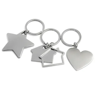 Metal Keychain Car Pendant Personalized Custom Square Key Holder Keychain Custom Metal Vintage Gold Plating Keychain