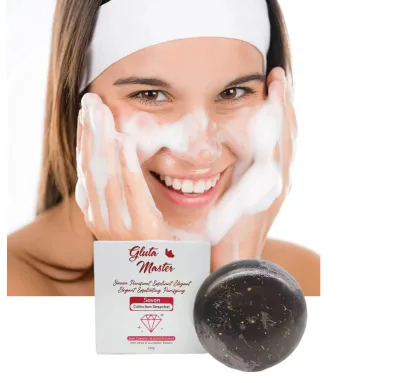 Organic Diamond Glow Exfoliating Purifying Soap Vitamine C  Lightening  Face Soap for Pimples and Dark Spot Whitening Soap