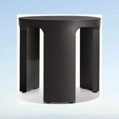 Modern Aluminum Side Table with Three Legs for Outdoor Use on Patios and Gardens Durable Metal Outdoor Furniture