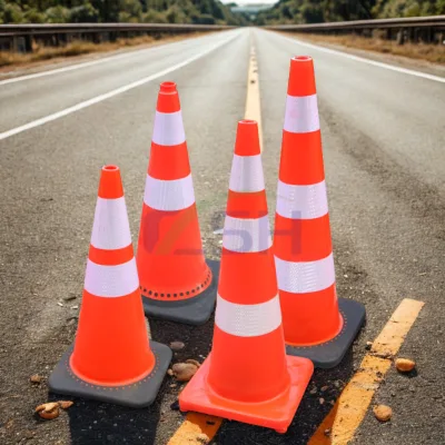 Highway Post Collapsible Delineator Safety and Barriers Orange Construction Small Traffic No Parking Cones for Sale