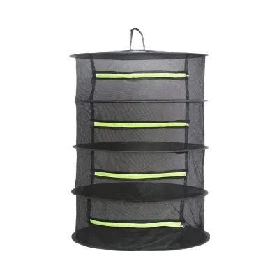 4 Layer Premium Mesh Tents Drying Rack Collapsible Garden Greenhouse Hanging Clothes Net Food Dehydrator Nylon Folding Storage