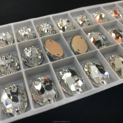 Flat Back Sew-On Shiny Beads Loose Nature Crystal Stones for Clothes Decoration