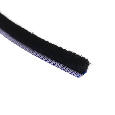 Durable Black/Grey Non-siliconized Fabric Wool Pile for Windows