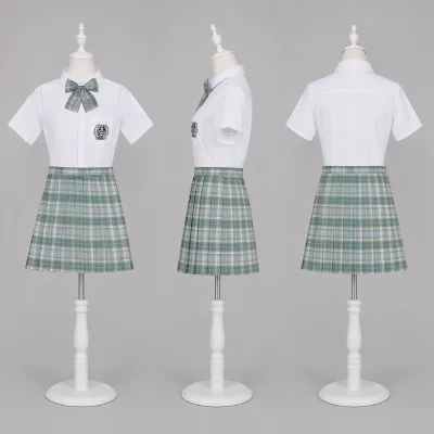 Customize School Logo Girls Shirt Uniforms Long Sleeve Primary School Uniforms White Shirts School Uniform for Girl