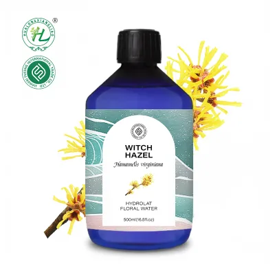 Witch Hazel Hydrosol - Hydrolat for Skin Face - 100% Pure Natural Hamamelis Floral Water, Steam Distilled | OEM 500mL