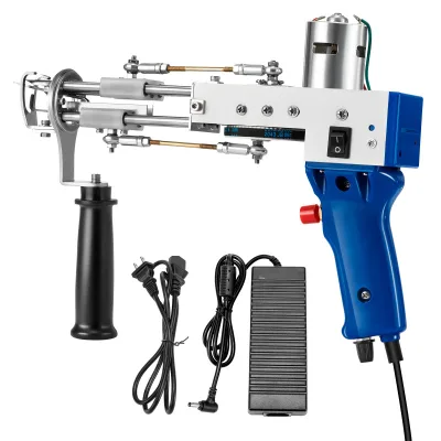 TEBAK 2 in 1 Cut Pile and Loop Pile Rug Tufting Gun Weaving Machine Carpet Hand Tissues Tufting Gun and Trimmer for Diy