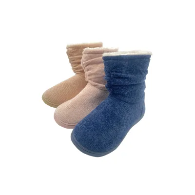 Wholesale Women's Fuzzy Winter Chenille Boots Warm House Shoes Outdoor Indoor with Fur Lining Cozy Boot