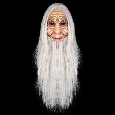 Old Man Halloween Cosplay Eco-Friendly Full Face Latex Mask Scary Design for Party Props Masquerade Easter Costume