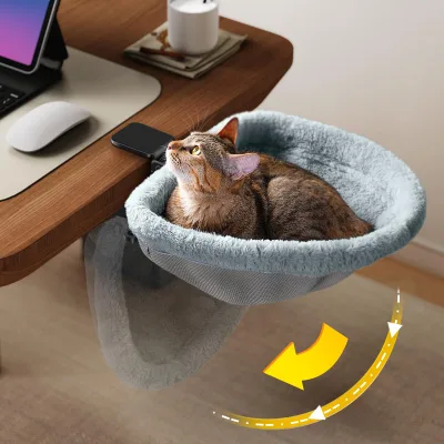 Cat Desk Bed Circular Cat Bed Metal Material Eco-Friendly for Presents