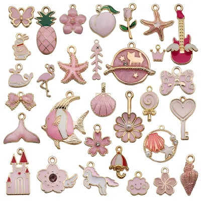 Wholesale Enamel Alloy Charms Set for DIY Crafts Jewelry Accessories Making Earrings Bracelet Pendant Necklace Accessories