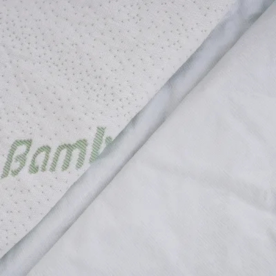 Hypoallergenic Bamboo Mattress Cover Waterproof Vinyl Free Fitted Sheet Protector Breathable Terry Surface for Home Hotel