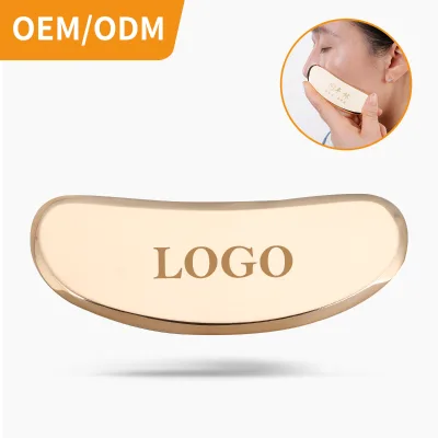 High Quality Custom Heart Shape Gua Sha Scraping Massage Tool Metal Guasha Plate Board Copper Brass Body Application