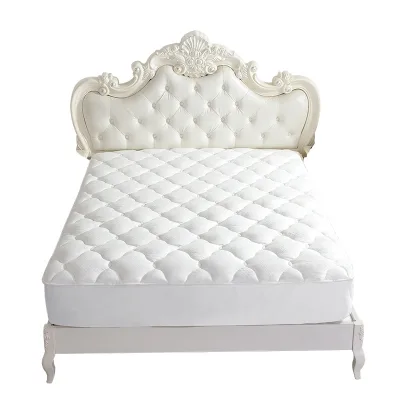 Quilted Fitted Mattress Protector Pillow Top Mattress Cover with Deep Pocket Bamboo Mattress Pad