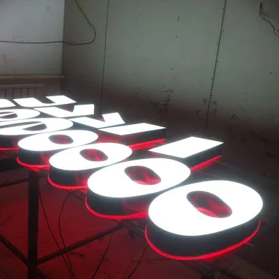 Dual Illuminated LED Letter Sign, Front & Back Edge Glow 3D Acrylic Letters for Business Storefront Display