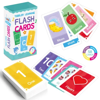 Children Early Educational Letter Learning Flash Cards for Baby Sensory Development Kids Stimulus Custom Lamination Books Print