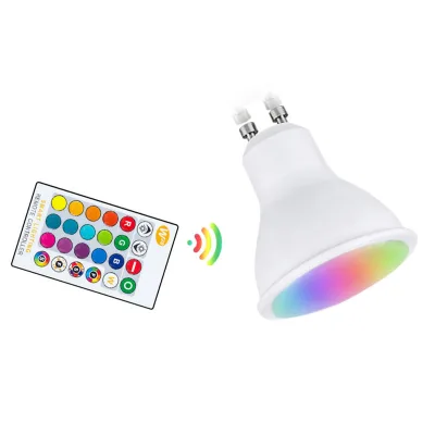 24 Keys Remote RGBW LED Light Bulb 10W Colorful Rgb Spotlight Lamp E27 GU10 B22