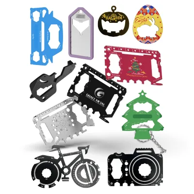 Premium Stainless Steel Custom LOGO Multi Function Opener Screwdriver Tool Metal Mini Gifts Advertising Keychain Multitool