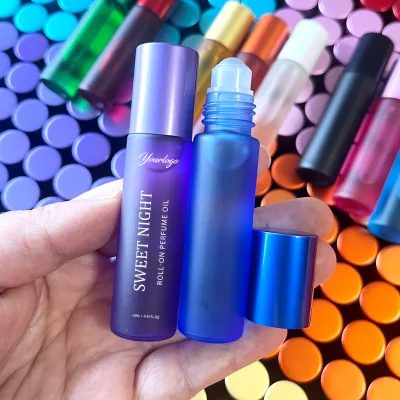 Custom Label 10ml Unisex Floral Fruity Musk Amber Cypress Woody Fragrance Roller Parfum Aroma Oil Texture Roll on Perfume