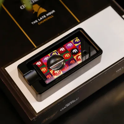 Perfect Burn Powerful Torch Lighter and Cutter with 1 Smoke Slot Suitable for Both Cigars and Cigarettes