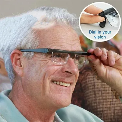 Double Vision Adjustable Degree Reading Glasses Universal Focal Length Correction Myopia Presbyopia Eyeglasses -6d to +3d