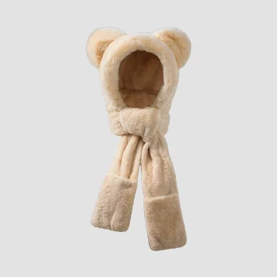 Wholesale Custom Logo Women's Winter Hat Scarf Set with Cute Design and Warm Style for Outdoor Accessories