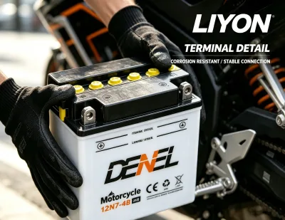 New DENEL Dry Charged 12N7-4b 7AH Lead-Acid Motorcycle Battery Explosion-Proof Anti-Corrosion Vibration Resistant Cold Area 1