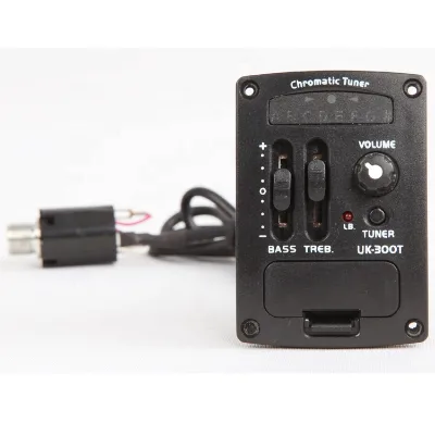 UK-300T Hot Sale 2 Band LED Ukulele Guitar Pickups with Tuner